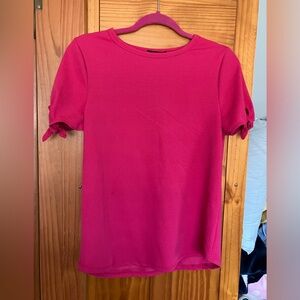 Hot pink short sleeve top